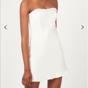 French Connection Convertible White Ruffle Dress